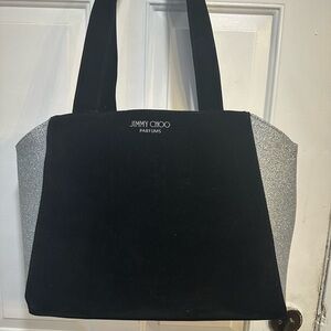 Jimmy Choo Black and Silver Tote Bag